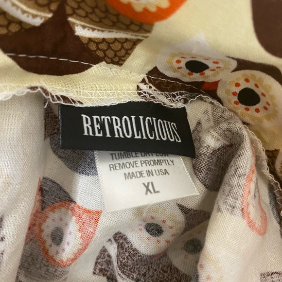 Retrolicious Owl Print A Line Mini Skirt, Size XL, EUC - Picture 3 of 5